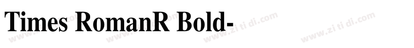 Times RomanR Bold字体转换